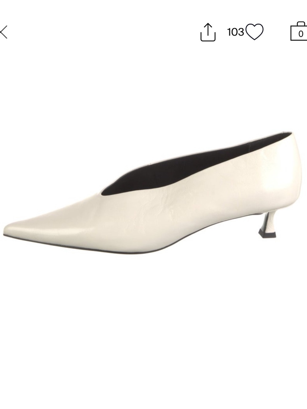 Tony Bianco White Pointed-Toe Low Heel Leather Mules